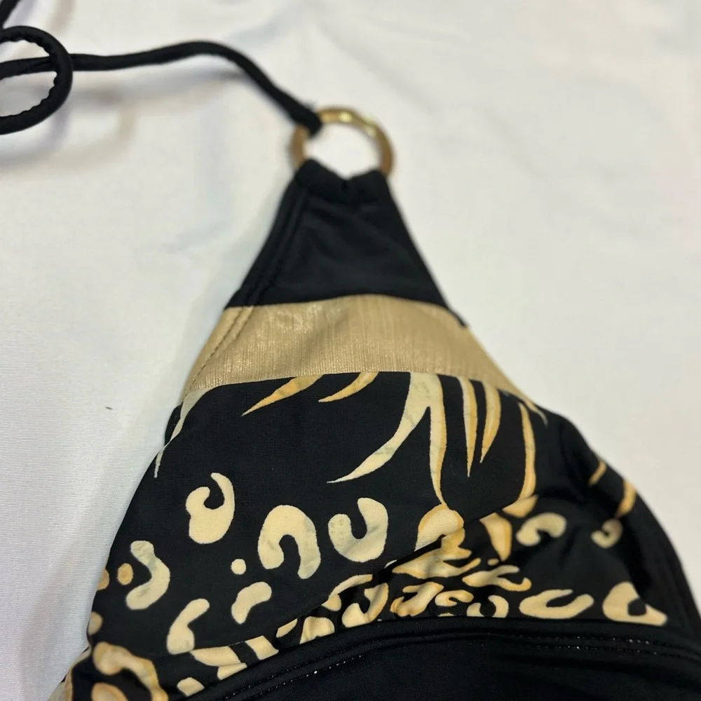 Xhilaration Animal Print Triangle Padded Bathing Suit Top Ladies Size XL